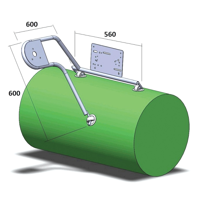Стойка рулевая с креплением на баллон надувной лодки 25мм в Новороссийске