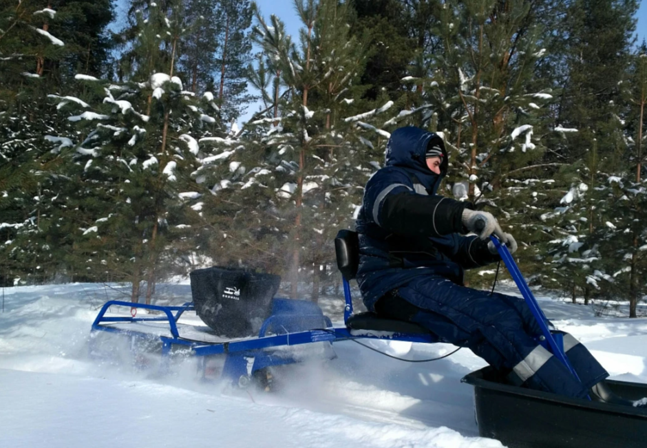 Мотобуксировщик толкач Альбатрос-XL8 с модулем. С фарой, тележки в Новороссийске