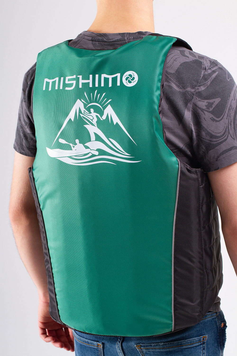 Жилет спасательный MISHIMO PRO Премиум качества Черно-зеленый в Новороссийске