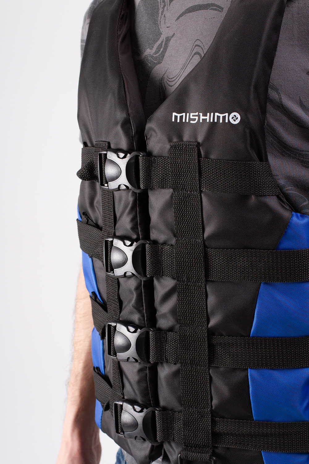 Жилет спасательный MISHIMO PRO Премиум качества Черно-синий в Новороссийске