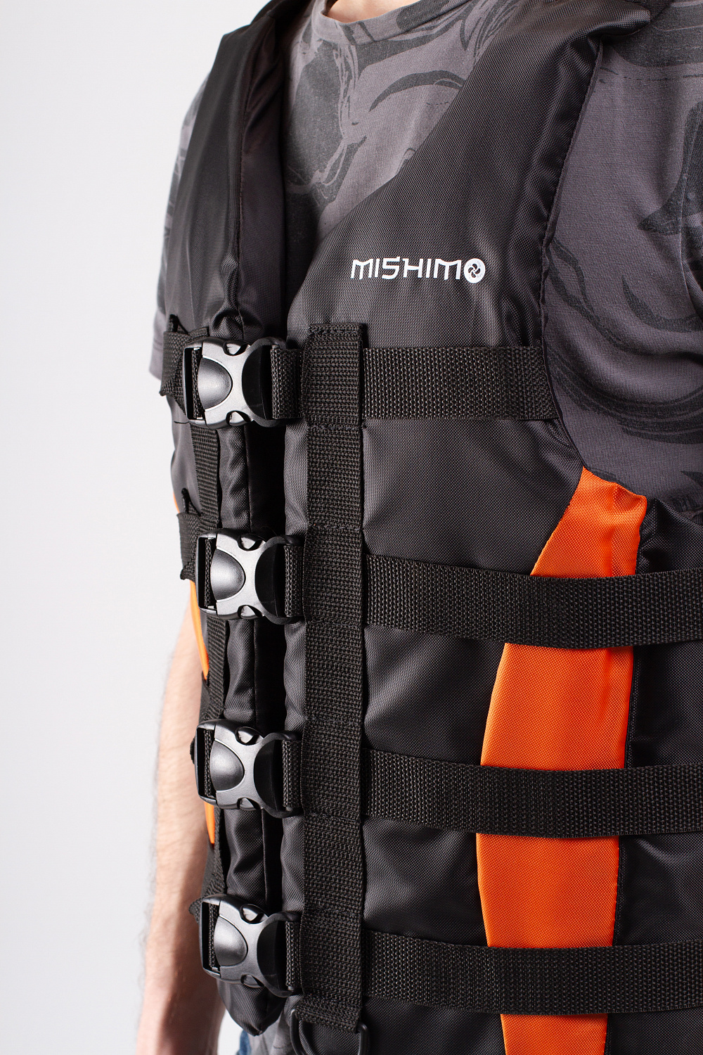 Жилет спасательный MISHIMO PRO Премиум качества Черно-оранжевый в Новороссийске